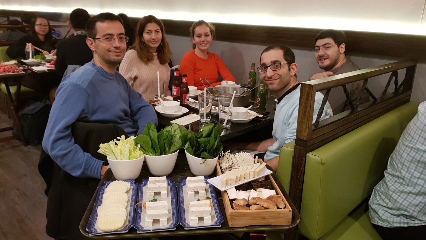 Dinner in Boston, November 2018 — Can, Marzie, Gülfem, Farhad & Atalay
