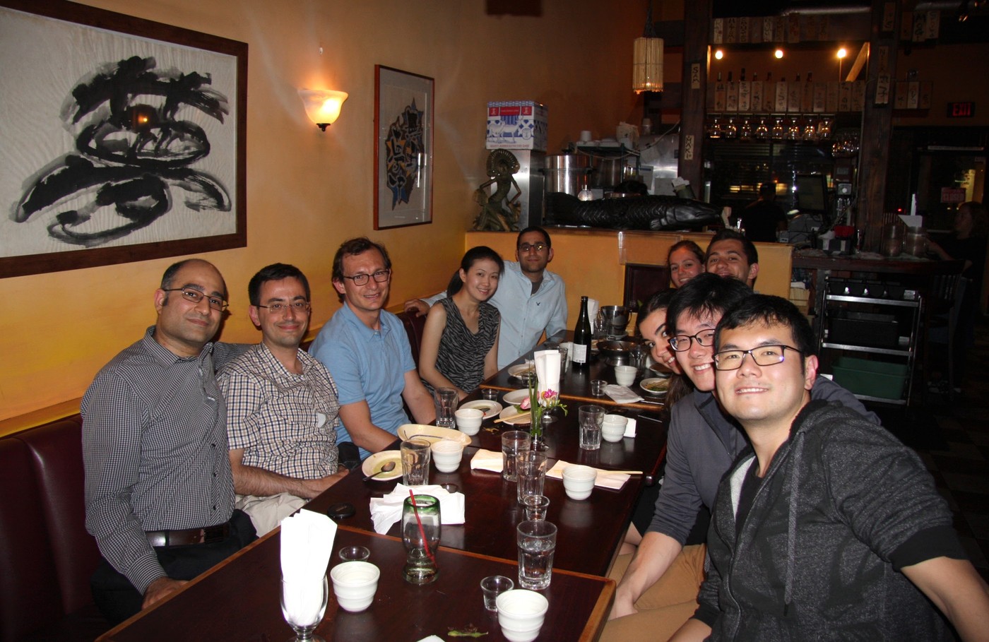 RECOMB 2016 in Santa Monica — Fereydoun, Can A., Onur, Farhad, Gülfem, Can F., Damla, Jeremie & Hongyi
